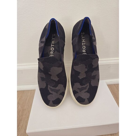 Rothy's The Original Slip On Camogrey Black Sneakers Shoes Womens Size 6.5 - Picture 8 of 13